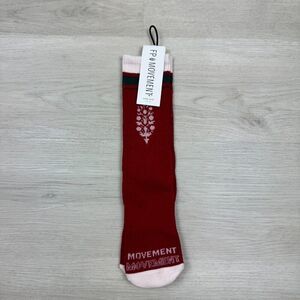 Free People Movement X Lucky Honey Tube Sock Bannbutt OSFM Red Cream Green